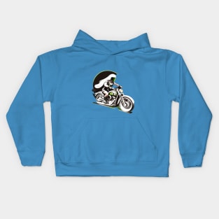 Girl Biker Art Kids Hoodie